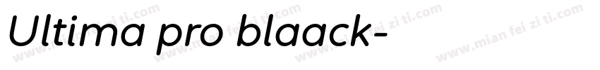 Ultima pro blaack字体转换
